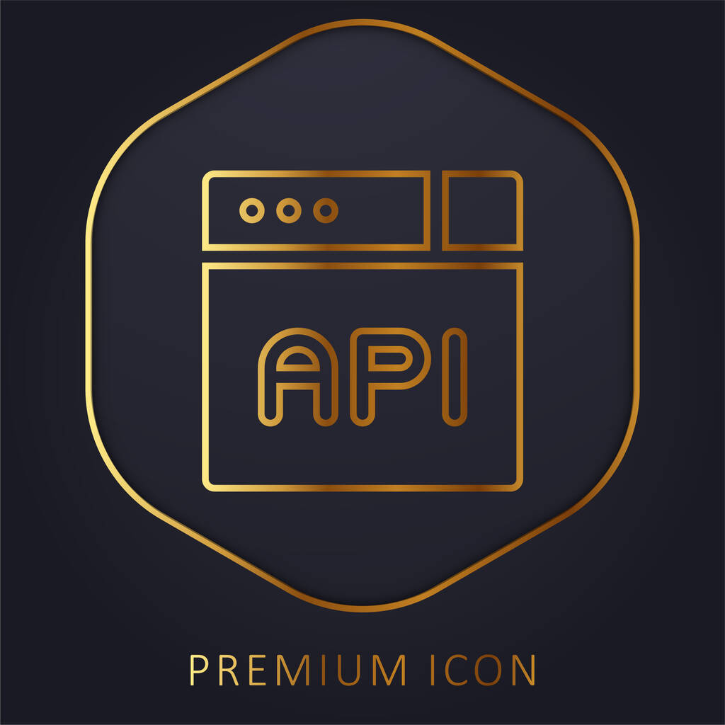 Api linha dourada logotipo premium ou ícone - Vetor, Imagem