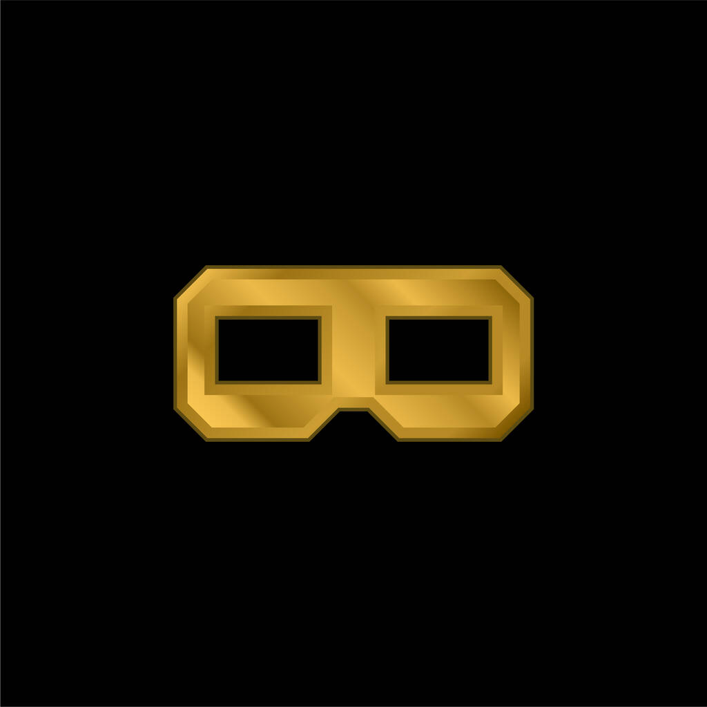 3D lasit kullattu metallinen kuvake tai logo vektori - Vektori, kuva