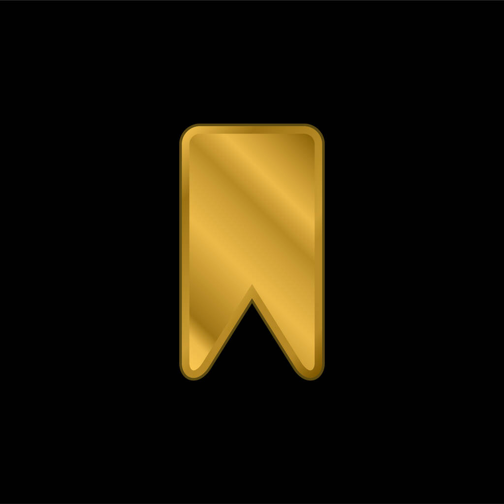 Закладка позолоченная металлическая икона или вектор логотипа - Вектор,изображение