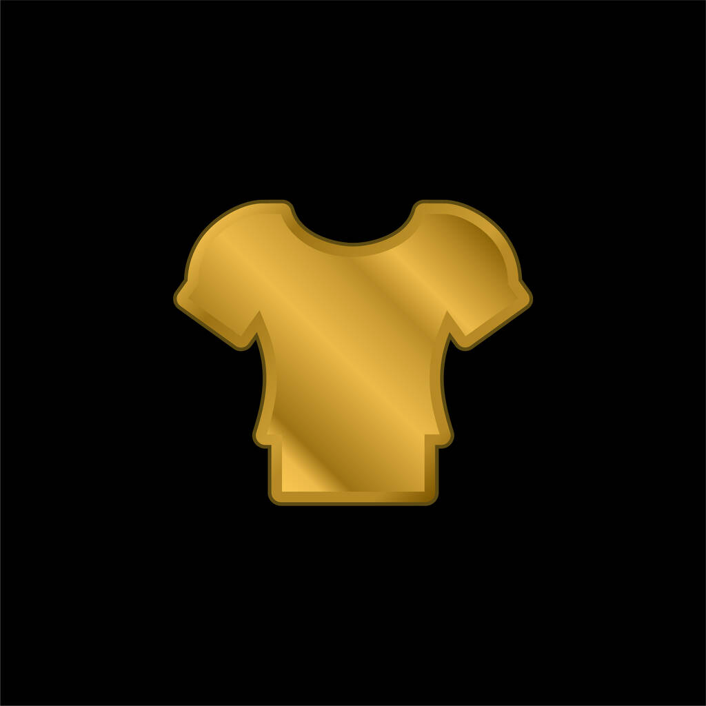 Blusa chapado en oro icono metálico o logo vector - Vector, Imagen