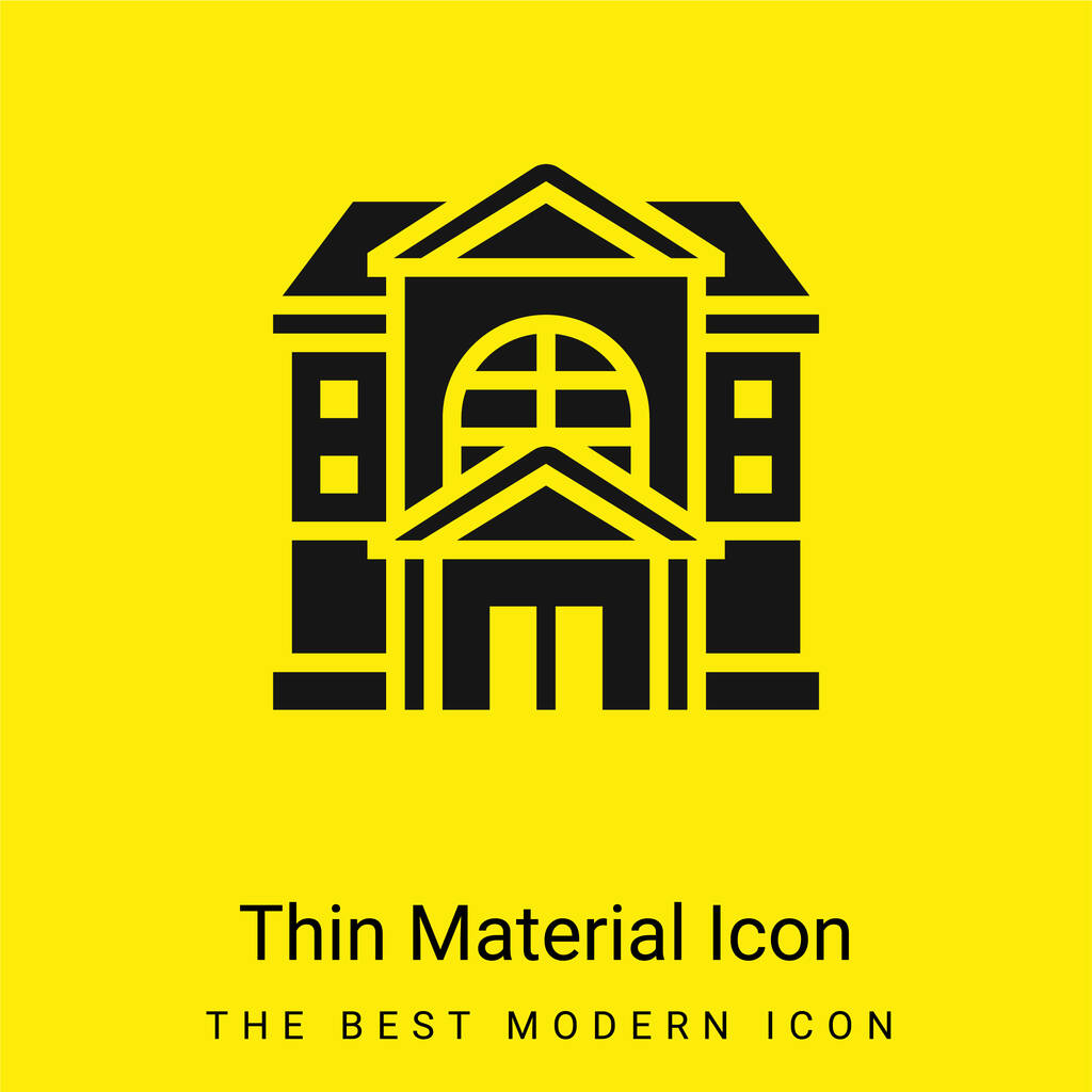 Appartement minimal jaune vif icône matérielle - Vecteur, image