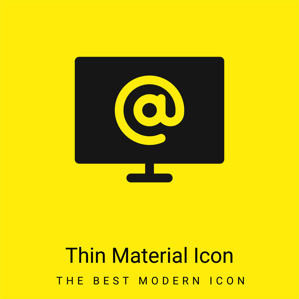 At minimal bright yellow material icon - Vector, Image