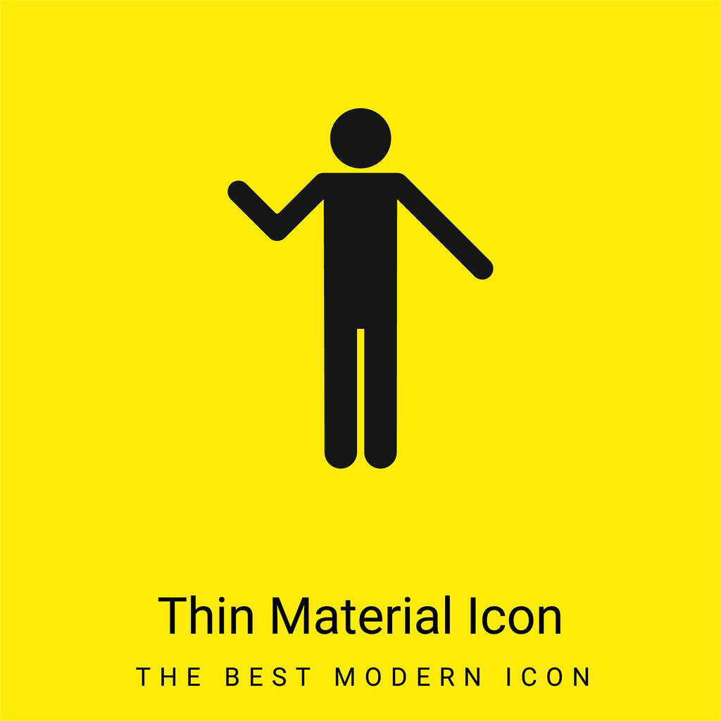 Základní silueta minimální jasně žlutý materiál ikona - Vektor, obrázek