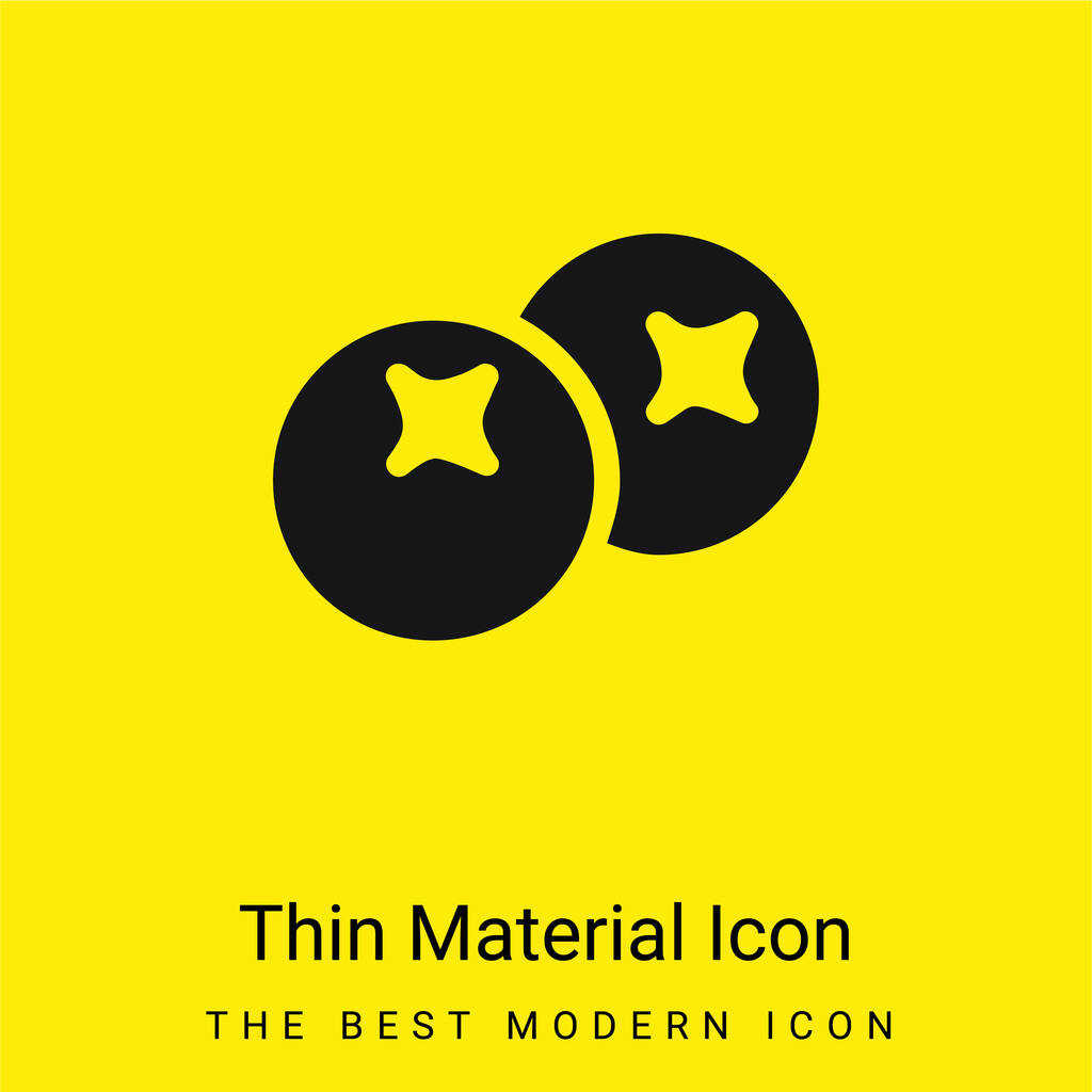 Bagas mínimo ícone material amarelo brilhante - Vetor, Imagem