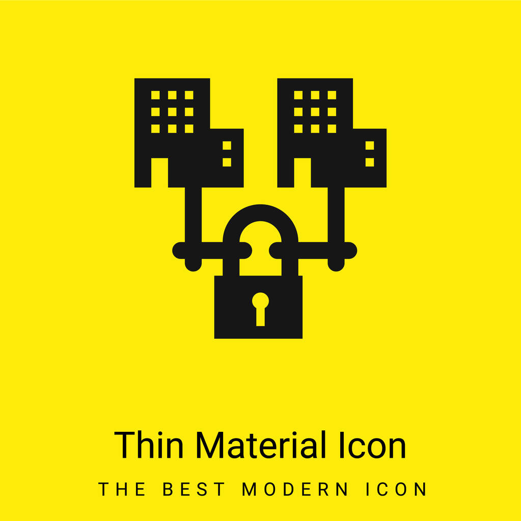 B2b minimální jasně žlutá ikona materiálu - Vektor, obrázek