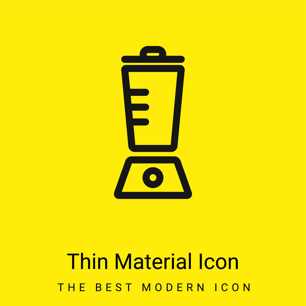 Blender Zarys minimalny jasnożółty materiał ikona - Wektor, obraz