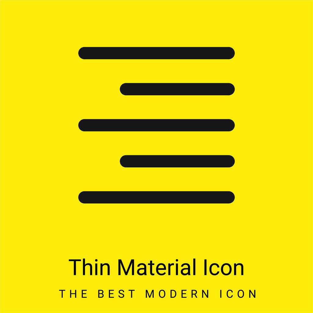 Allinea icona materiale giallo brillante minimo destro - Vettoriali, immagini