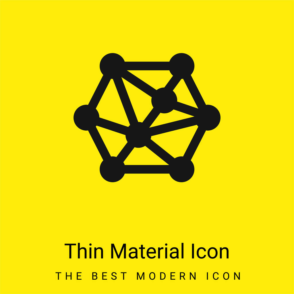 3d mallinnus minimaalinen kirkkaan keltainen materiaali kuvake - Vektori, kuva