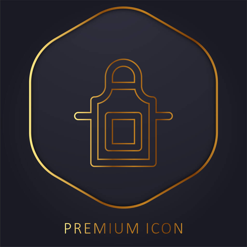 Логотип или иконка золотой фартук - Вектор,изображение