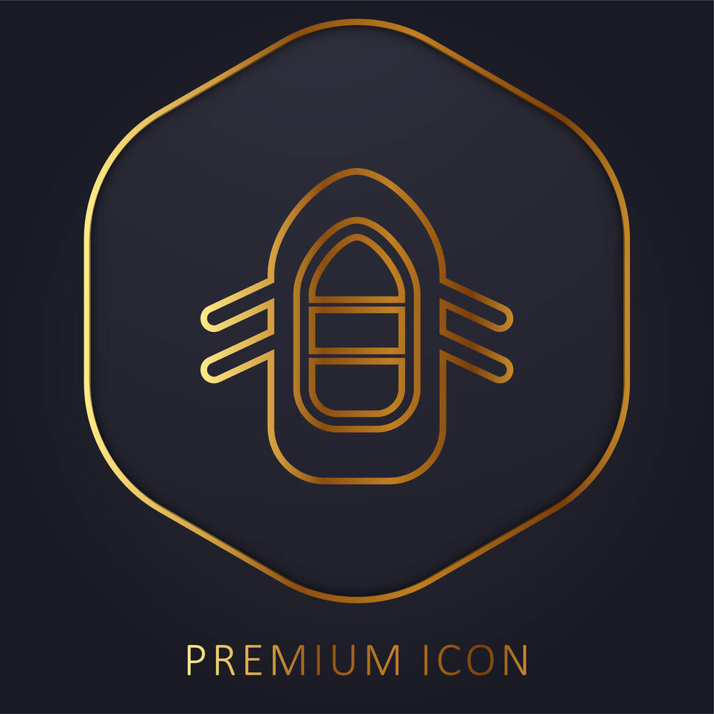 Буксирування логотипу або значка преміум-класу золотої лінії
 - Вектор, зображення