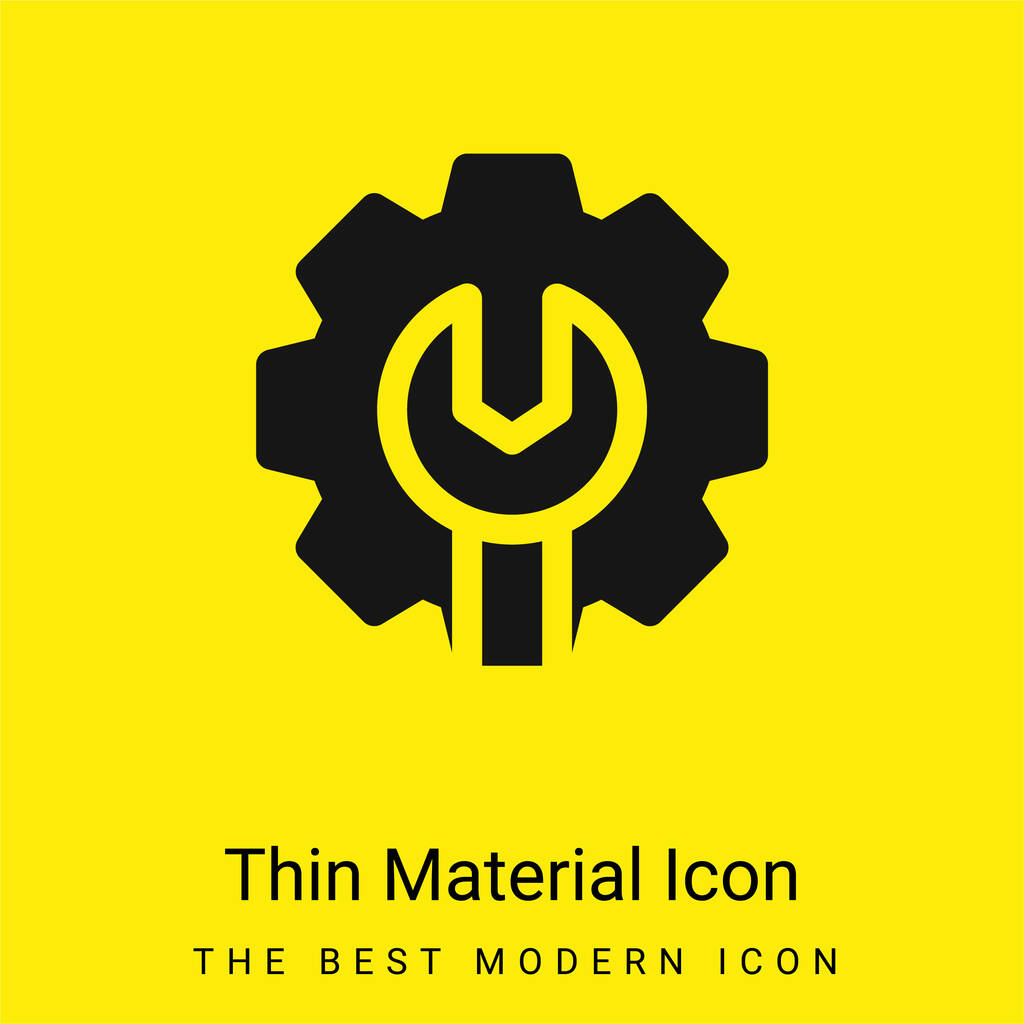 Admin minimale icône de matériau jaune vif - Vecteur, image