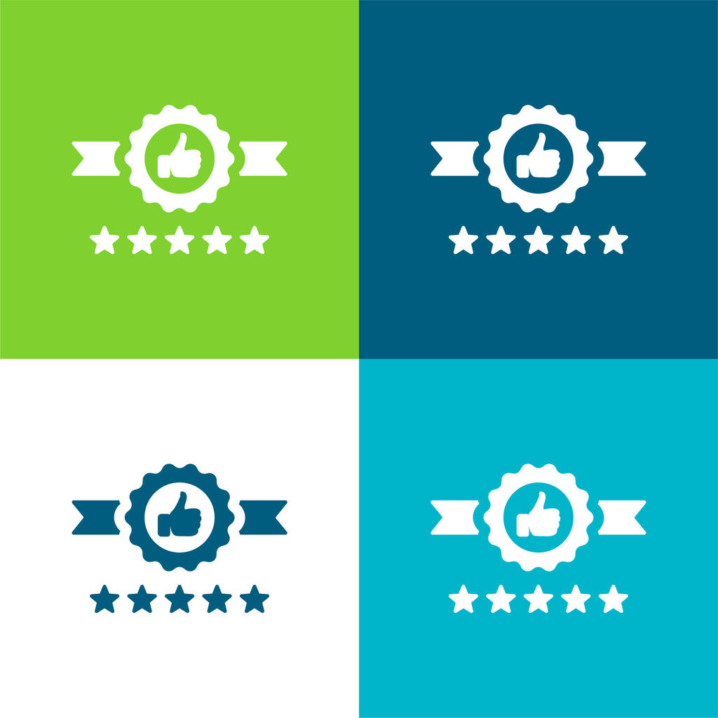 Jelvény Lakás négy szín minimális ikon készlet - Vektor, kép