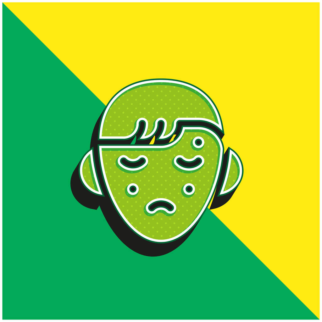 Acne Greenと黄色のモダンな3Dベクトルアイコンロゴ - ベクター画像