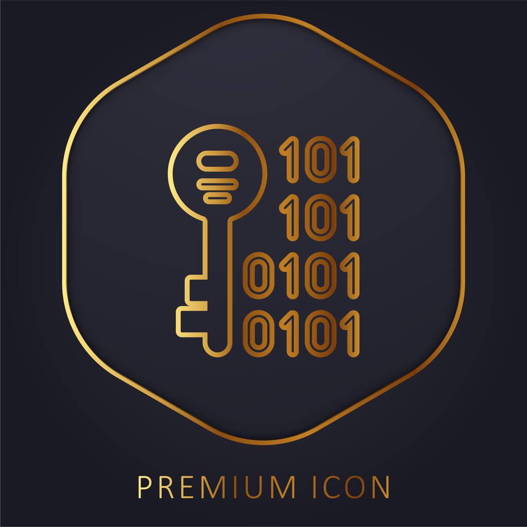 Linea binaria dorata logo premium o icona - Vettoriali, immagini