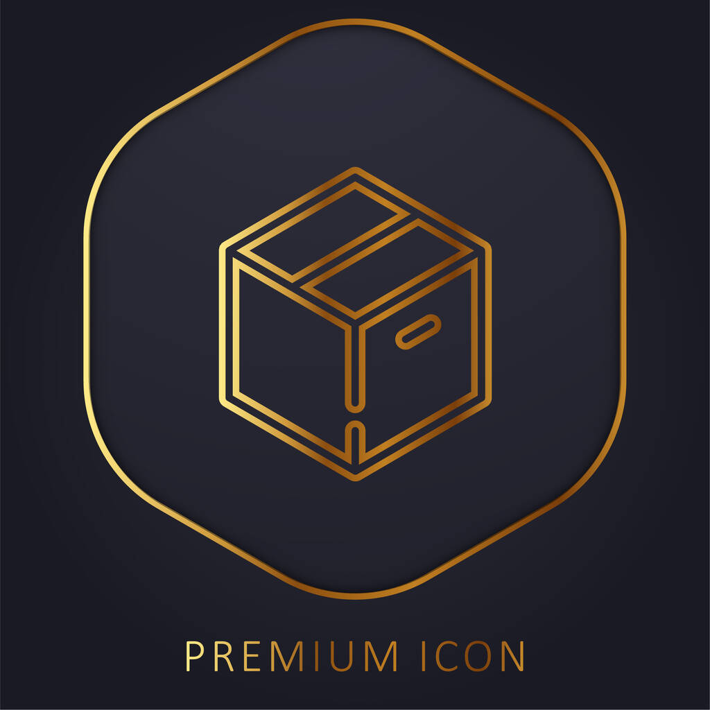 Big Box gouden lijn premium logo of pictogram - Vector, afbeelding