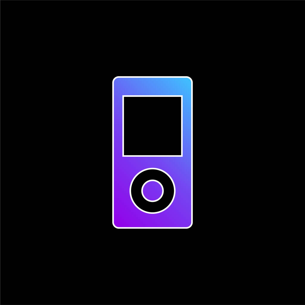 Ikona modrého přechodu Apple ipod - Vektor, obrázek
