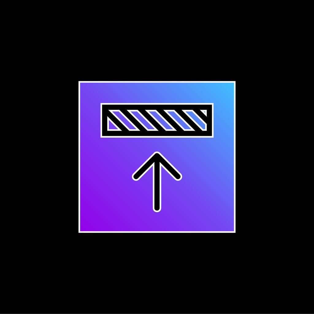 Ícone de vetor gradiente azul de alinhamento - Vetor, Imagem
