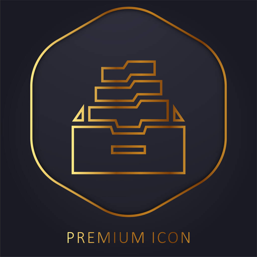 Archivio linea dorata logo premium o icona - Vettoriali, immagini