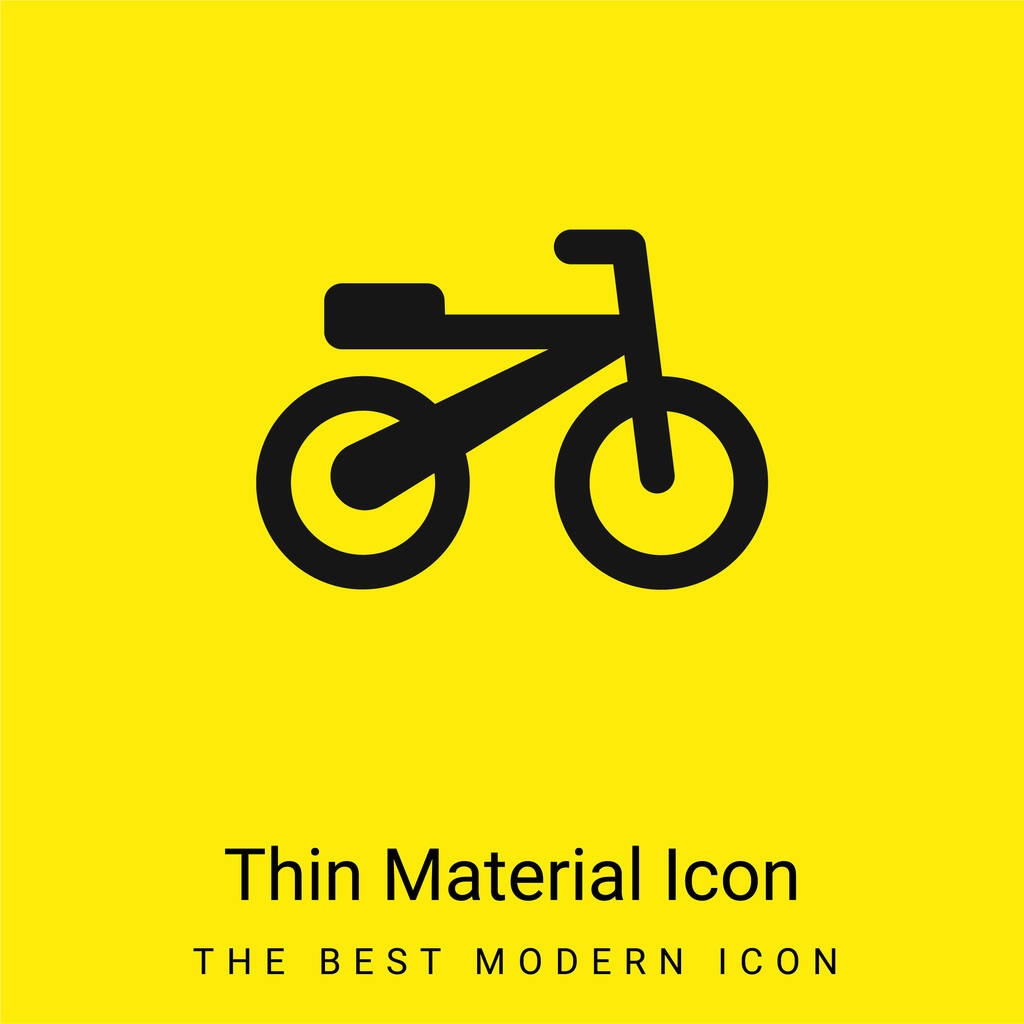 Kerékpár minimális fényes sárga anyag ikon - Vektor, kép