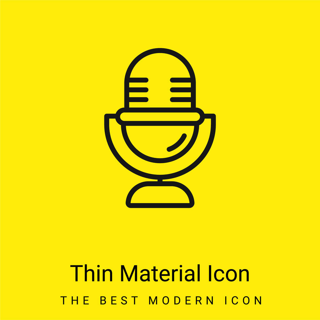 Audio minimální jasně žlutý materiál ikona - Vektor, obrázek