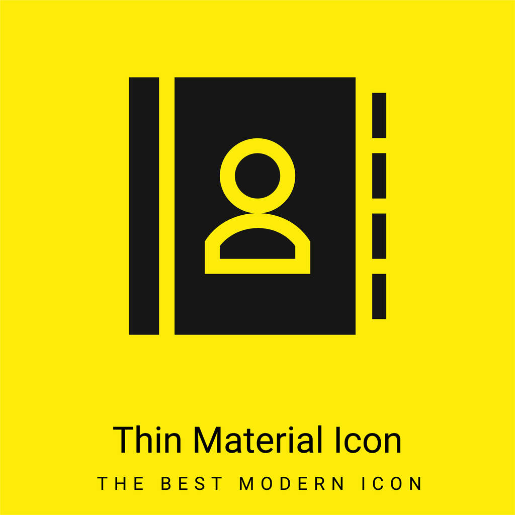 Agenda minimální jasně žlutý materiál ikona - Vektor, obrázek
