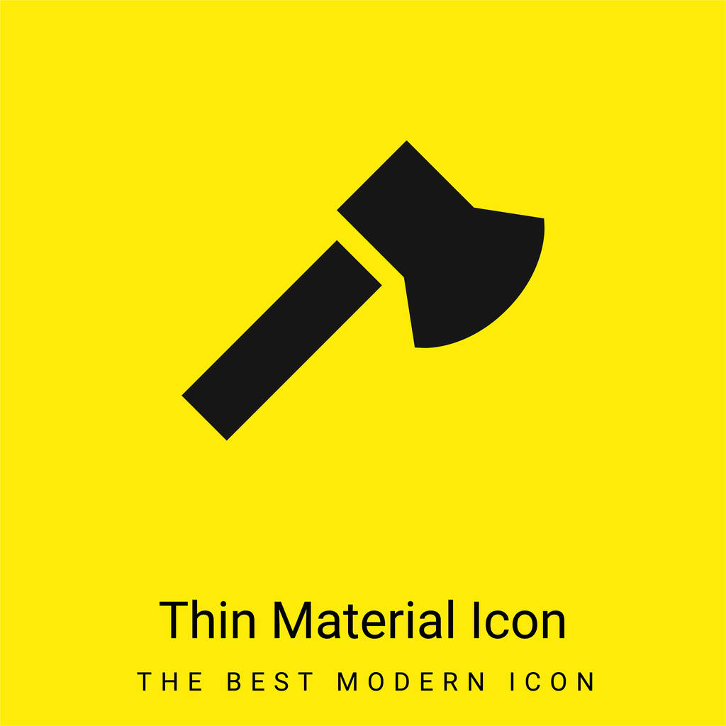 Ax minimální jasně žlutá ikona materiálu - Vektor, obrázek