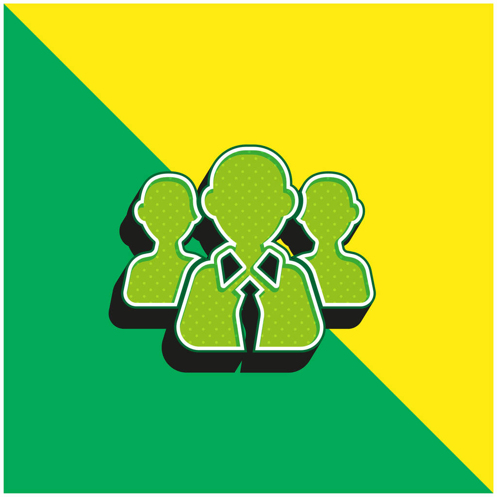 タイグリーンと黄色の現代的な3Dベクトルアイコンのロゴとボス - ベクター画像