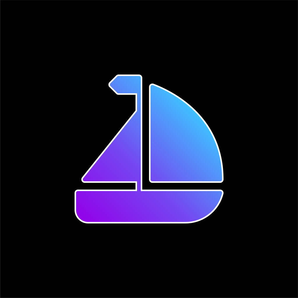 Barca blu gradiente vettoriale icona - Vettoriali, immagini