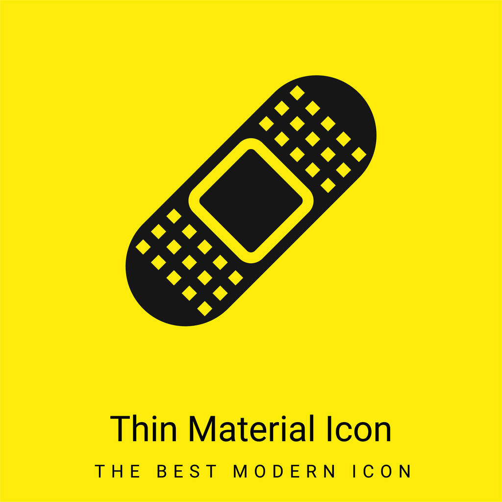 Bandage minimal bright yellow material icon - Vector, Image