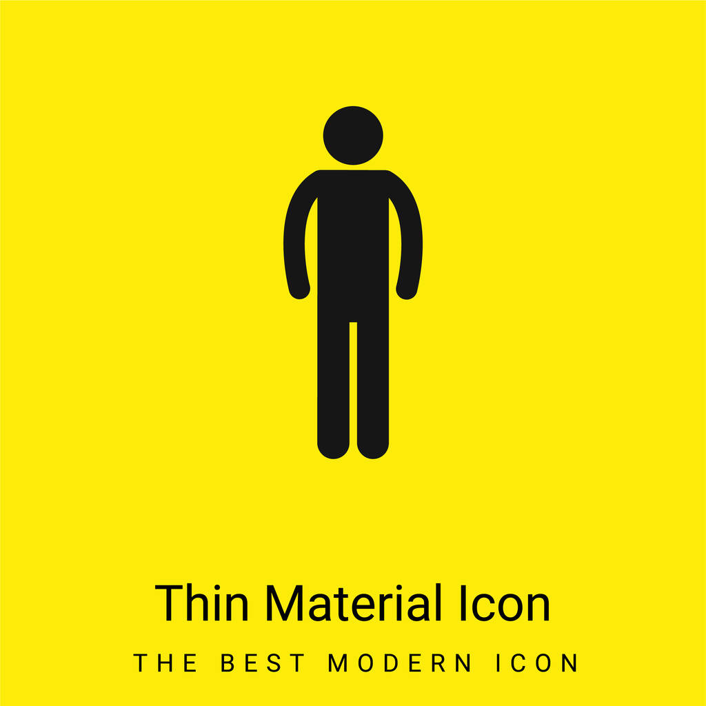 Silhueta básica ícone material amarelo brilhante mínimo - Vetor, Imagem