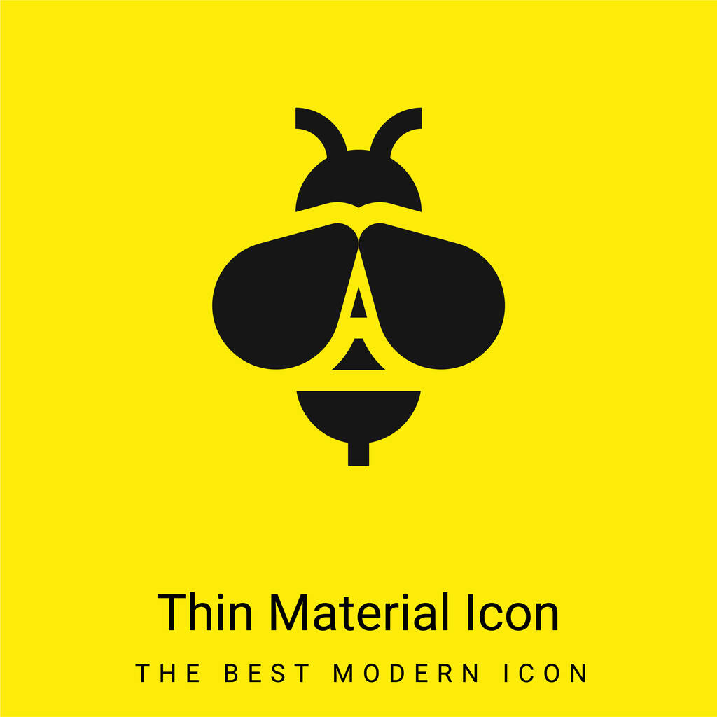 Ape icona materiale giallo brillante minimo - Vettoriali, immagini