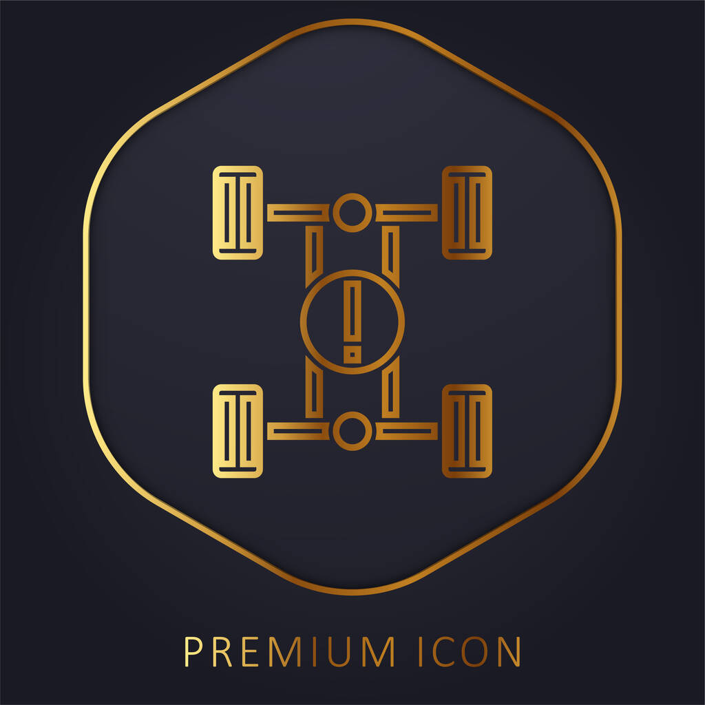 Rompere linea dorata logo premium o icona - Vettoriali, immagini