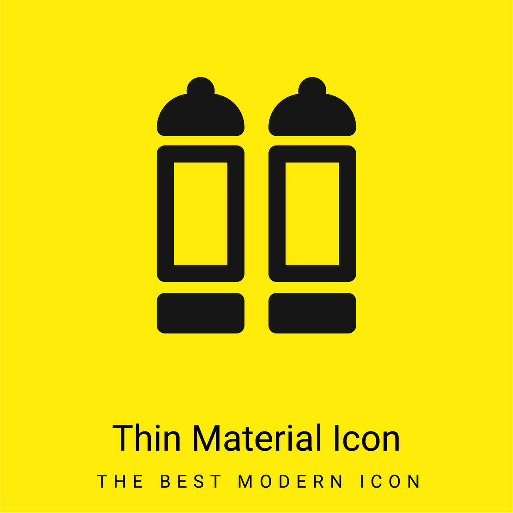 Grande icône matérielle jaune vif minimale Spice Rack - Vecteur, image