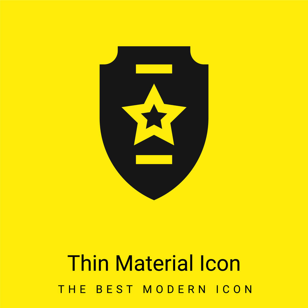 Insignia mínimo icono de material amarillo brillante - Vector, imagen
