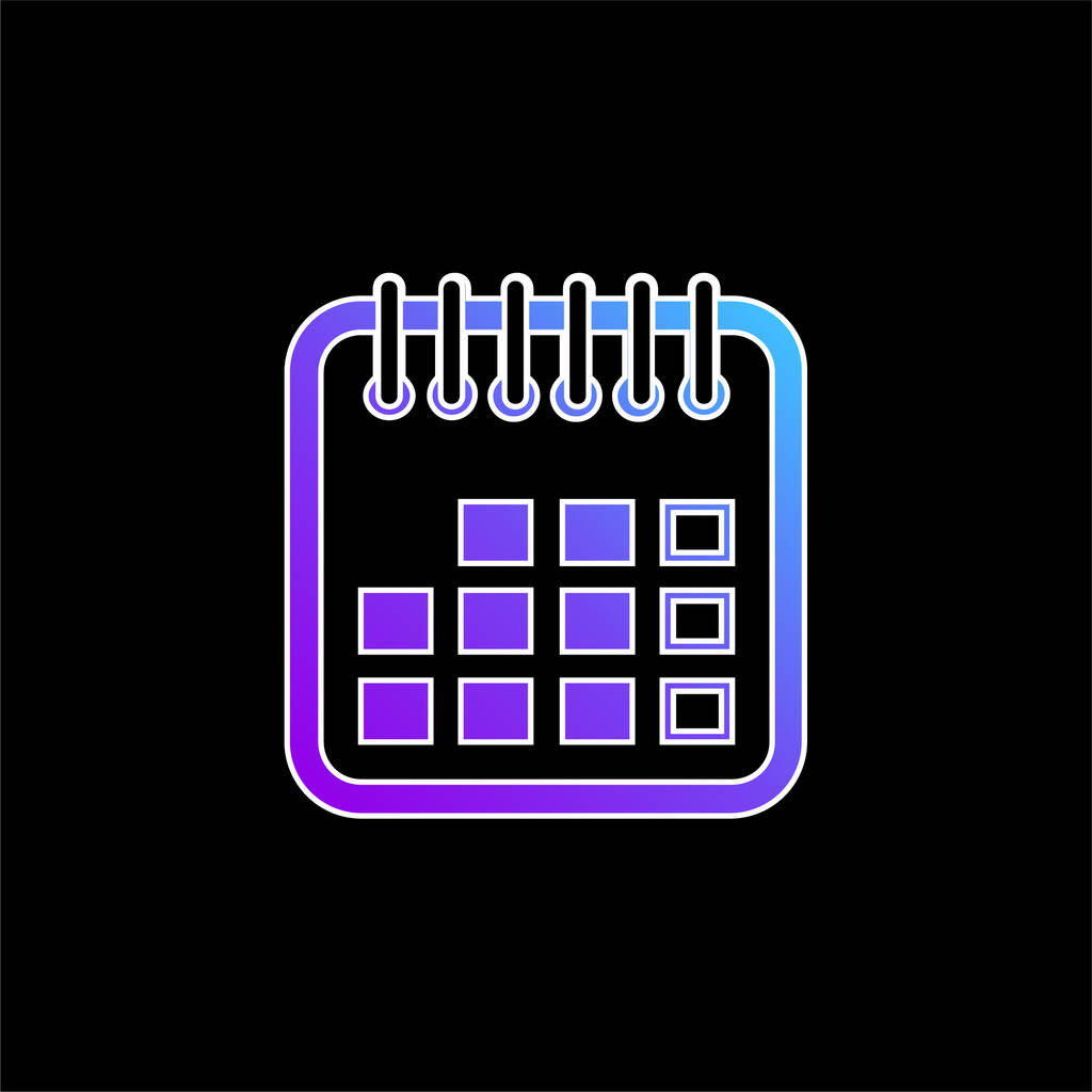 Jahreskalender Symbol blaues Gradienten-Vektor-Symbol - Vektor, Bild