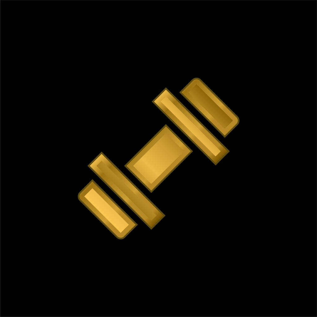 Icona metallica placcata oro bilanciere o vettore logo - Vettoriali, immagini