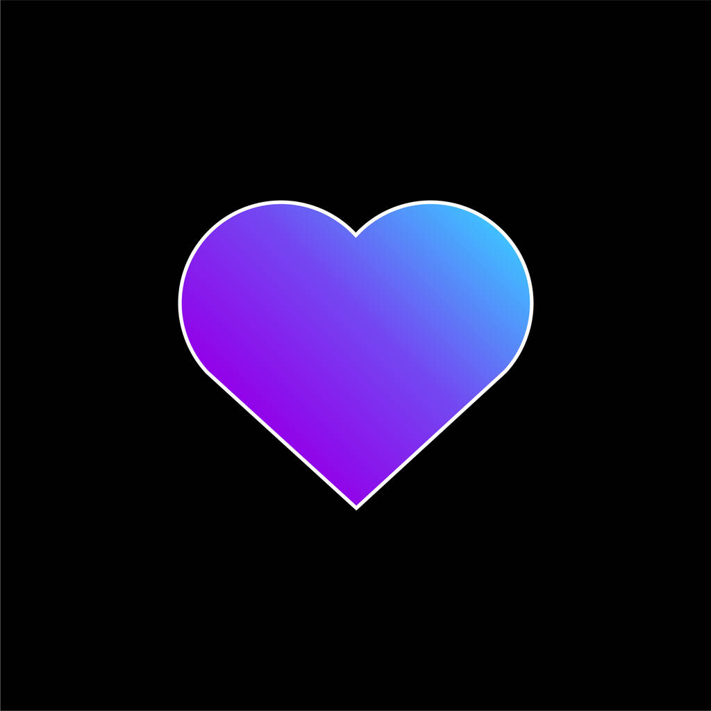Big Heart niebieska ikona wektora gradientu - Wektor, obraz