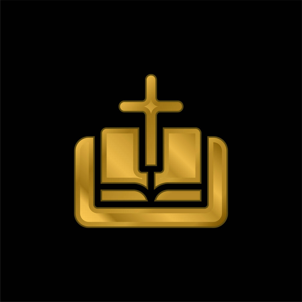 Biblijny złoty metaliczny wektor ikony lub logo - Wektor, obraz