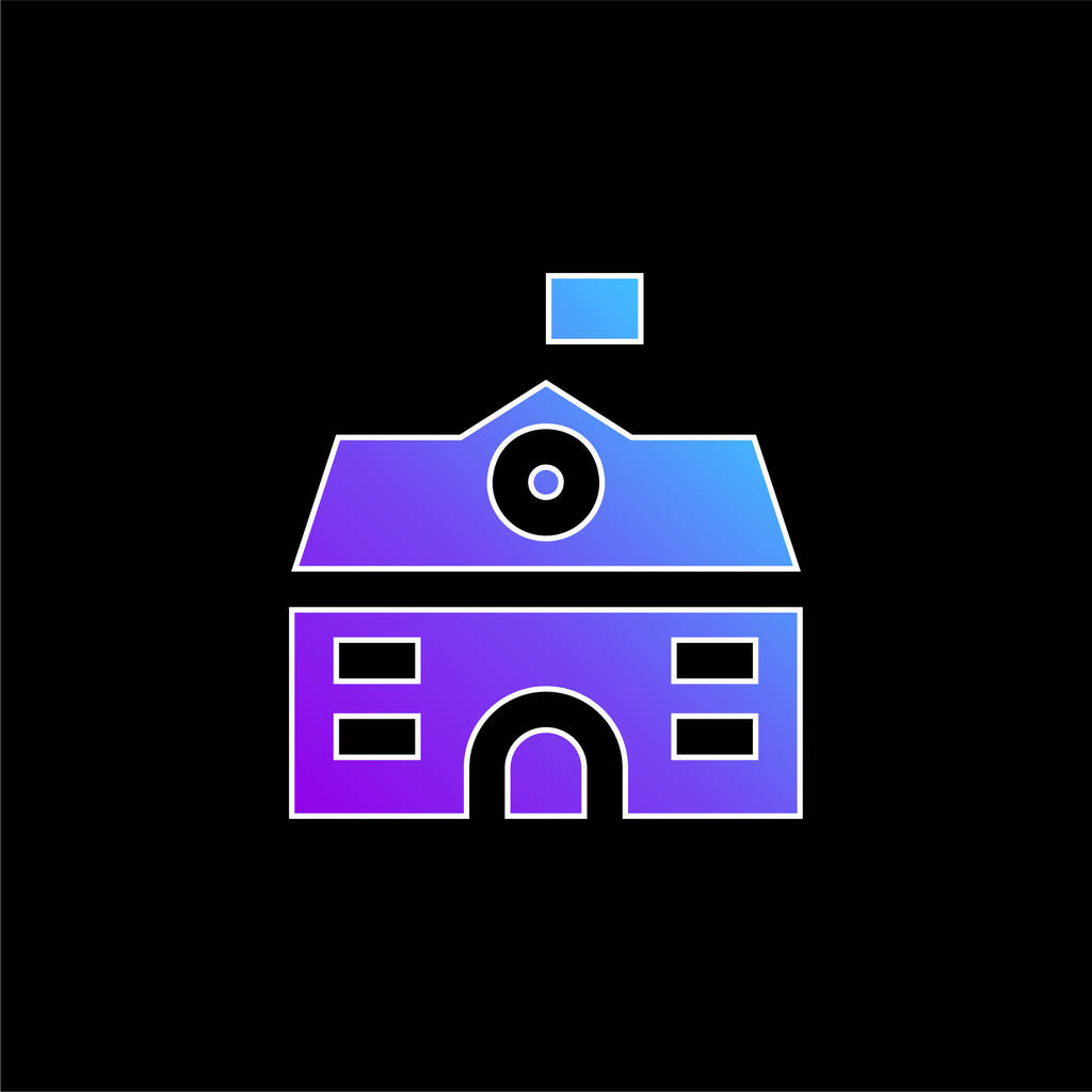 Grande Casa blu gradiente icona vettoriale - Vettoriali, immagini