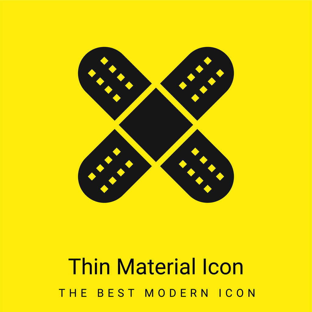 Obvaz minimální jasně žlutý materiál ikona - Vektor, obrázek