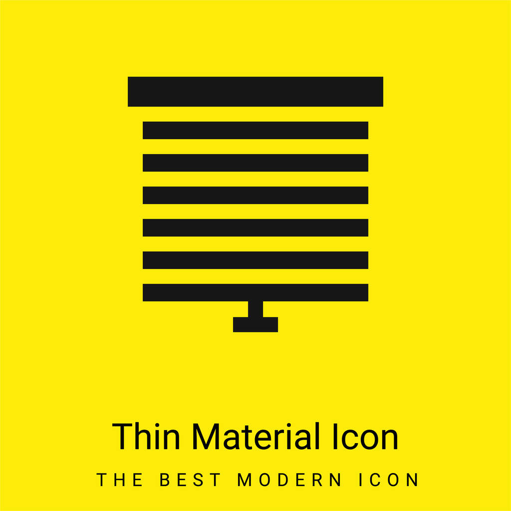 Ícone de material amarelo brilhante mínimo cego - Vetor, Imagem