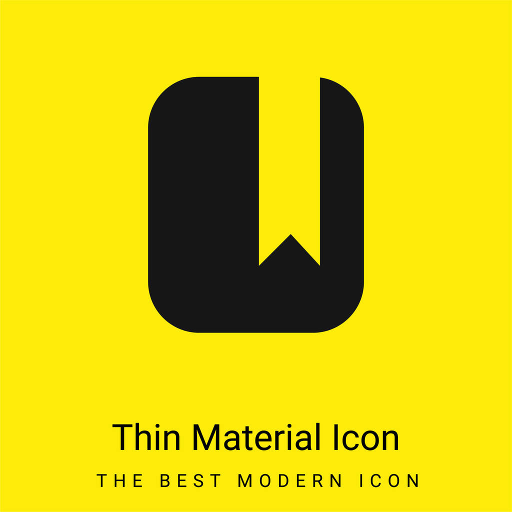 Marcador mínimo icono de material amarillo brillante - Vector, Imagen