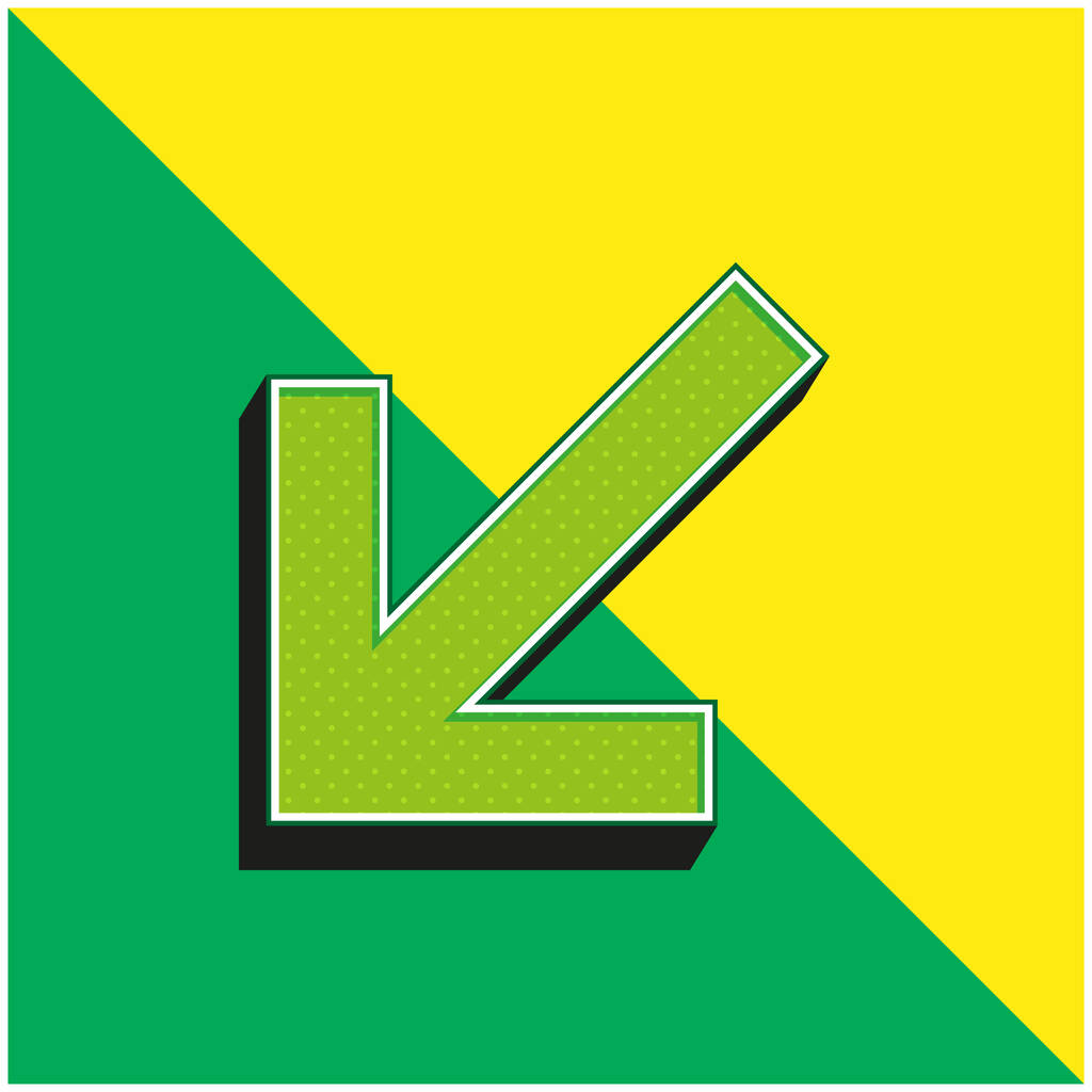 Strzałki Zielony i żółty nowoczesny ikona wektora 3D logo - Wektor, obraz