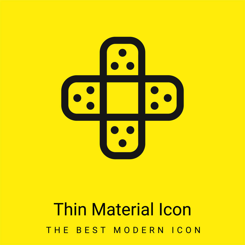 Bandaż minimalna jasnożółta ikona materiału - Wektor, obraz