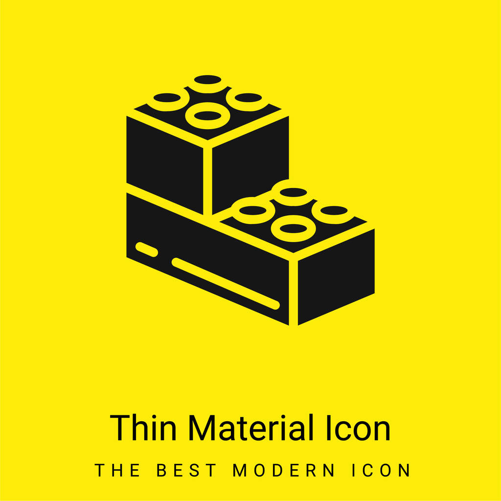 Bloky minimální jasně žlutá ikona materiálu - Vektor, obrázek