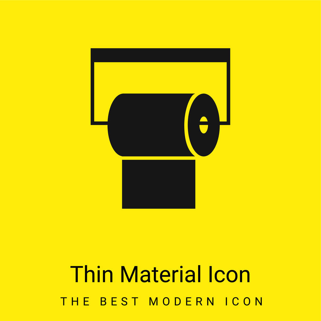 Bathroom Paper Roll minimal bright yellow material icon - ベクター画像