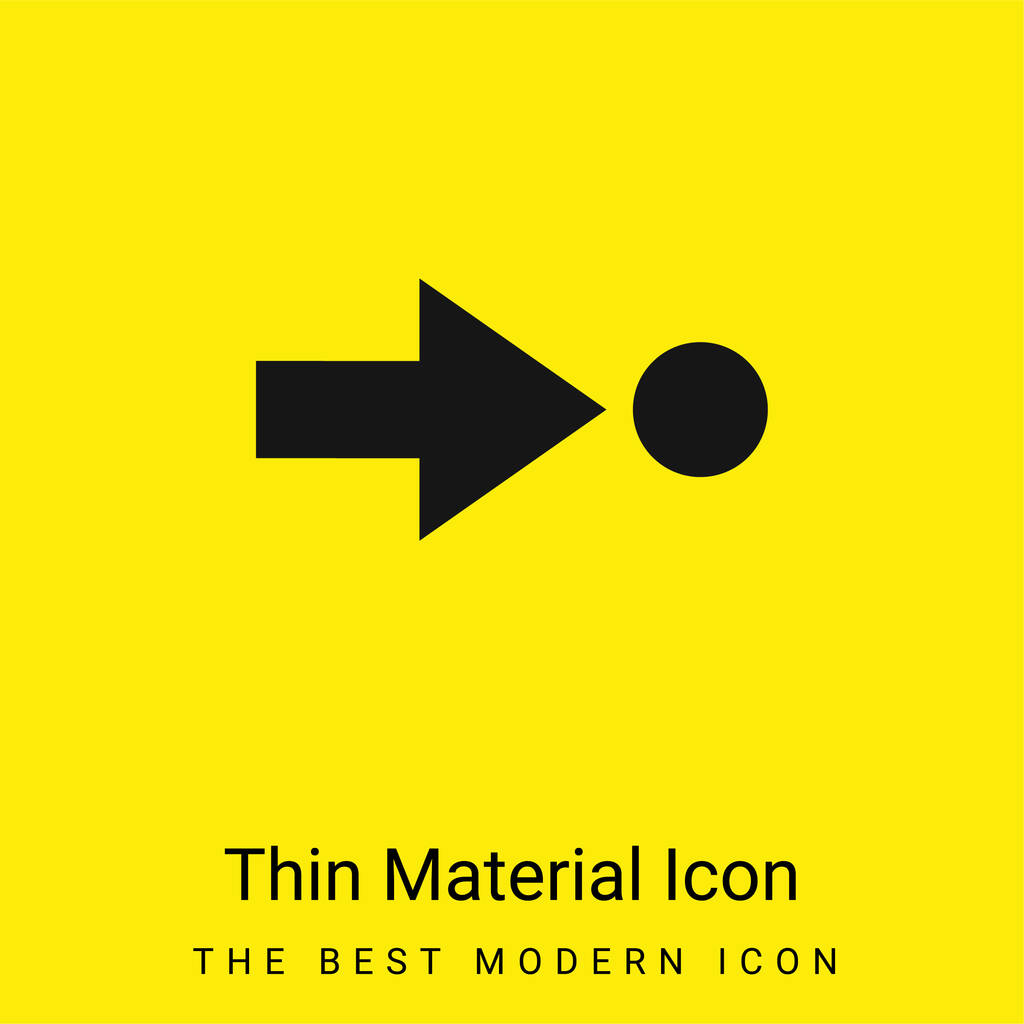 Arrow Pointing A Circle minimal bright yellow material icon - Vector, Image