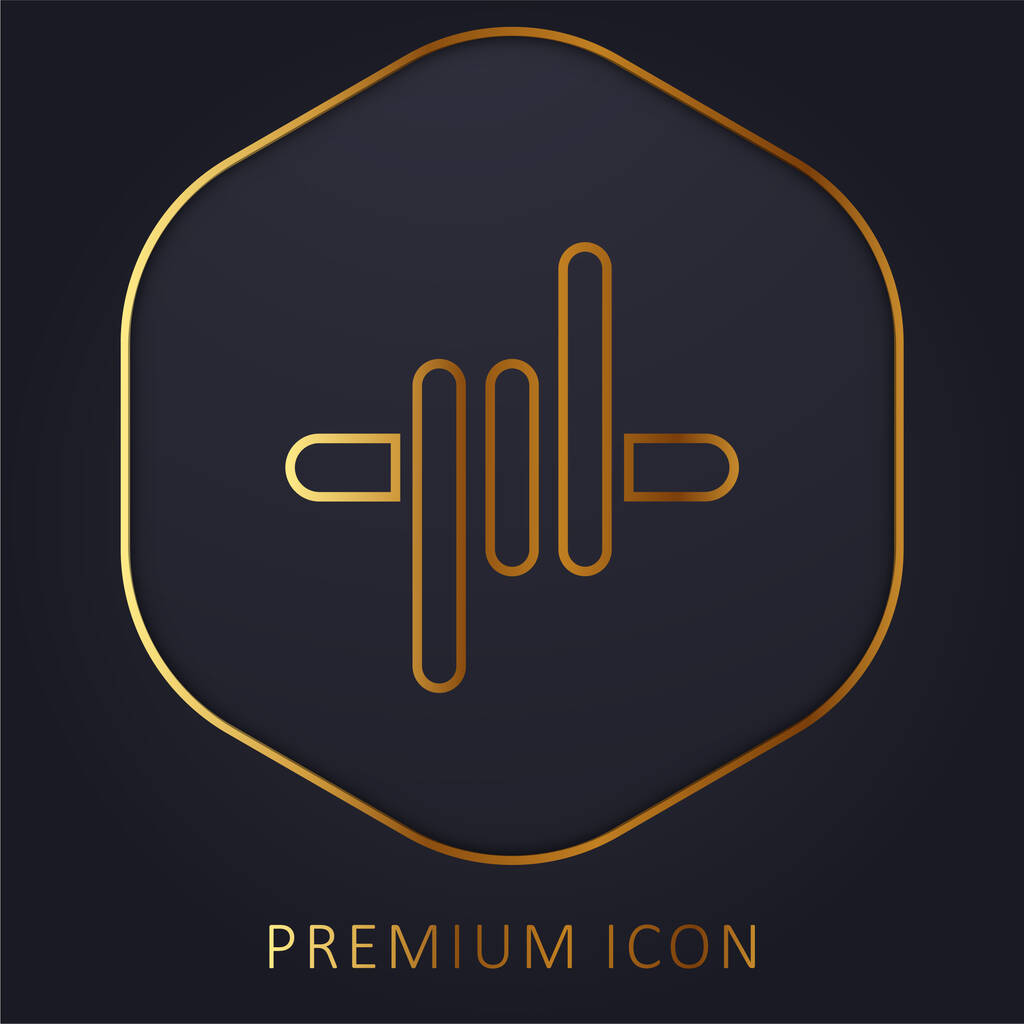 Bound golden line premium logo or icon - Vektor, obrázek
