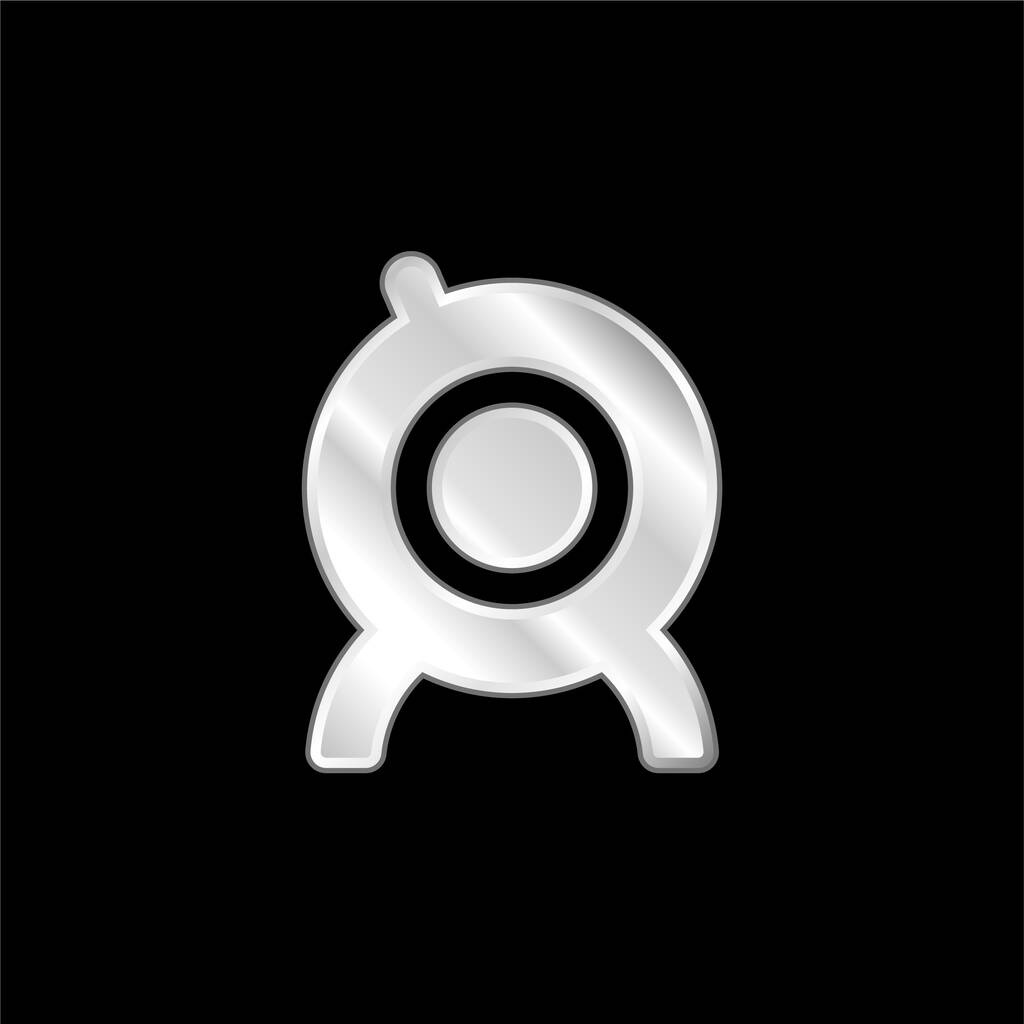 Большая металлическая икона с серебряной вебкамерой - Вектор,изображение