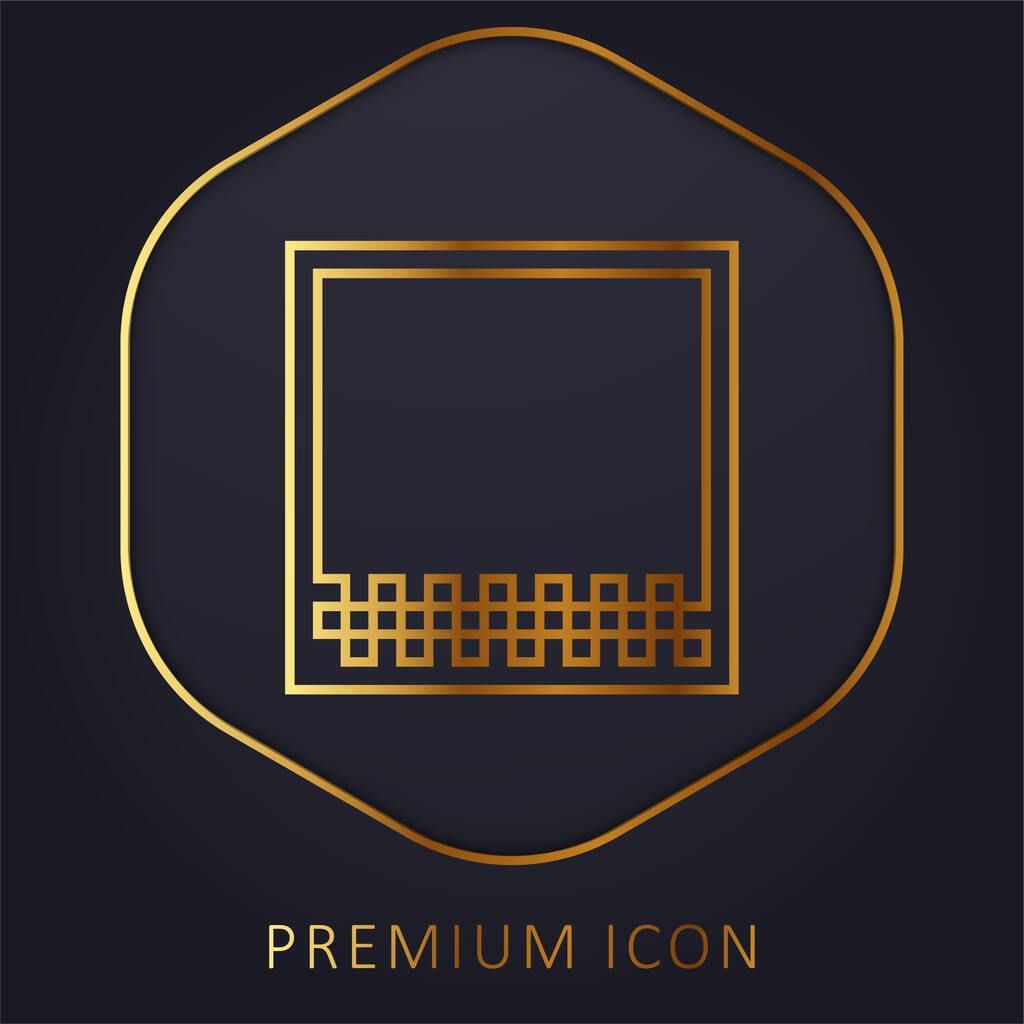 Bottom Margin golden line premium logo or icon - Vector, Image